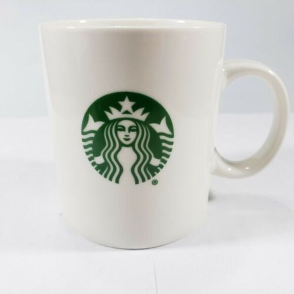 Starbucks Other - Starbucks Mug 2016 12 fl oz Coffee Tea Cup White Green Mermaid Used Condition